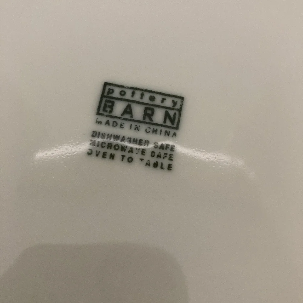 VTG Pottery Barn White Du Jour Suppertime 10